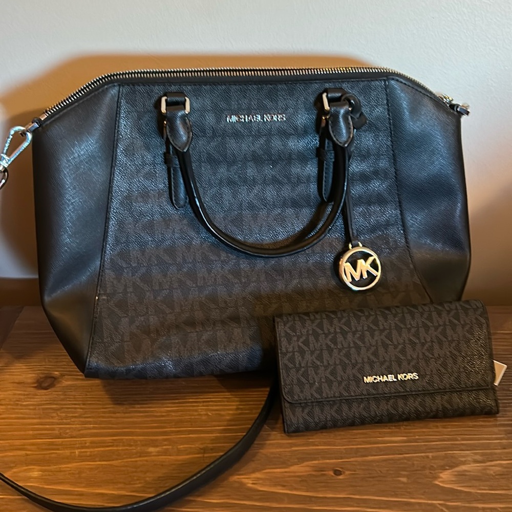 Michael Kors Crossbody Satchel and Wallet Set